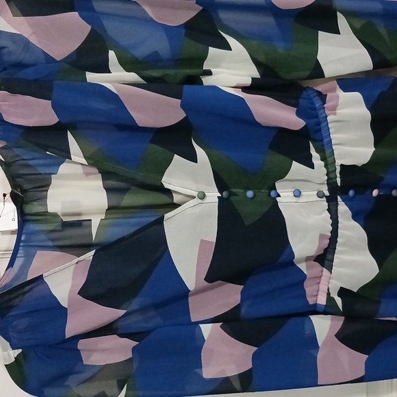 Banana Republic Factory dress - S - blue geometric pattern. Size xl also avail - Picture 11 of 13